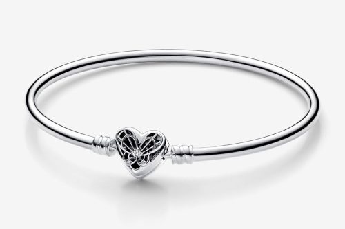 AUTO WIN - Pandora Moments Heart & Butterfly Bangle - Size 19