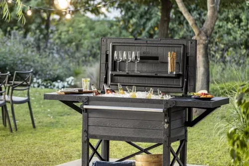 Keter 85 Litre (90 US Quart) Patio Cooler and Beverage Cart