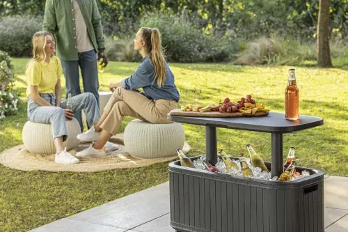 Keter 60 Litre (63 US Quart) Cooler Bevy Bar and Serving Station