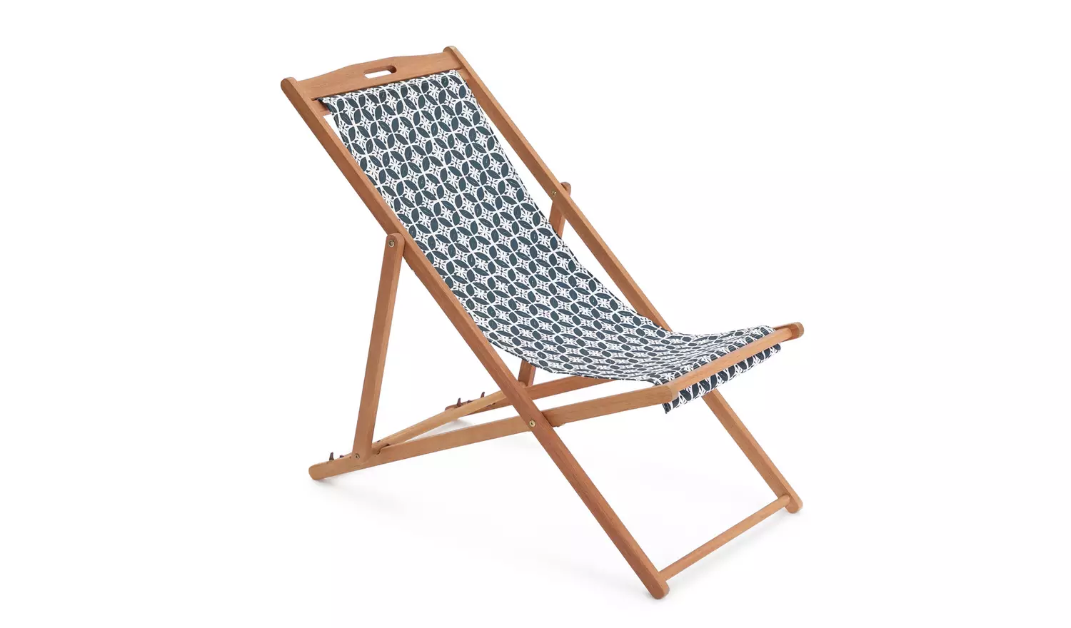 AUTO WIN 2 X Habitat Folding Wooden Garden Deck Chair Blue 24/04