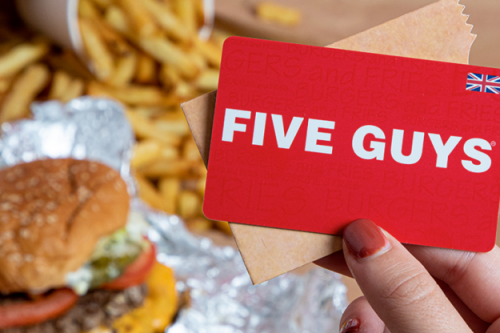 AUTO WIN - WIN A £100 FIVE GUYS GIFT CARD - 06/05
