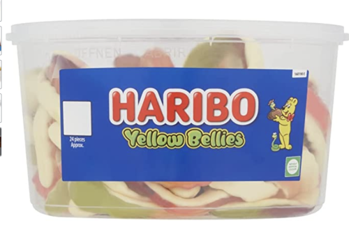 FREE GIVE AWAY - 6 TUBS OF Haribo Giant Snakes Yellow Bellies Sweets Tub, 768g - 15/04