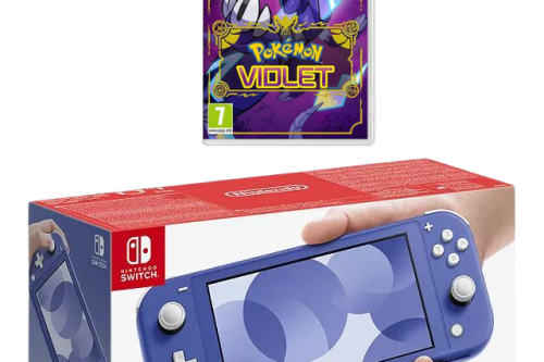 Nintendo Switch Lite, Handheld Console, Blue & Pokémon Violet, Switch - 19/04