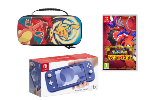 BLUE SWITCH LITE WITH POKEMON BUNDLE - 05/05