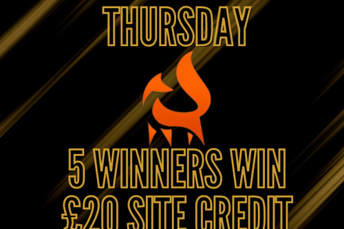 EVENING AUTO WIN - **5 WINNERS** WIN £20 SITE CREDIT - 25/05