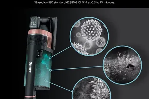 Shark Stratos IZ400UK Cordless Stick Vacuum Cleaner with Anti Hair Wrap Plus & Clean Sense IQ, Mid Grey - 02/06