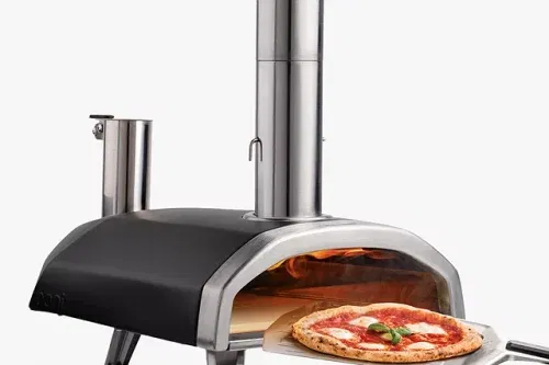 Ooni Fyra 12 Portable Outdoor Pizza Oven, Black/Silver