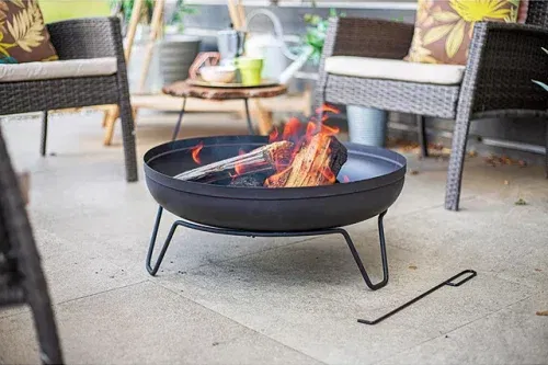 AUTO WIN - La Hacienda Yatesbury Steel Bowl Firepit, Black - 20/05