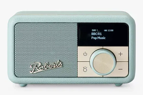 AUTO WIN-Roberts Revival Petite DAB/DAB+/FM Bluetooth Portable Digital Radio, Duck Egg Blue