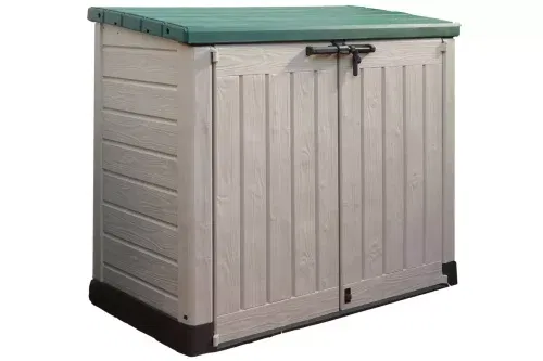 AUTO WIN - Keter Store It Out Max 1200L Garden Storage - Beige/Green - 11/05