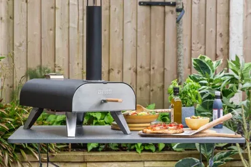 Zanussi Wood Pellet Pizza Oven with Paddle & Cover - 31/05