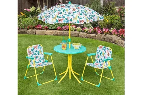 MID DAY AUTO WIN - 4 Piece Kids Garden Patio Set - Jungle Design - 03/06