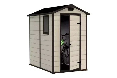 Keter Manor Apex Garden Storage Shed 4 x 6ft – Beige/Brown - 19/05