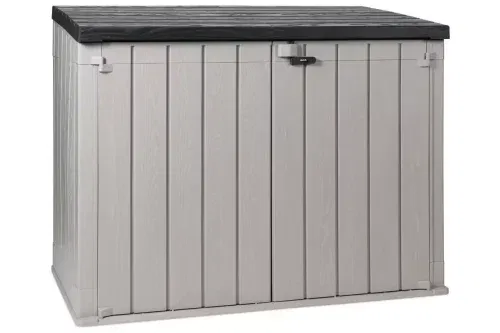 Toomax Storaway 1270L Wood Effect Garden Storage Box - Grey - 24/05