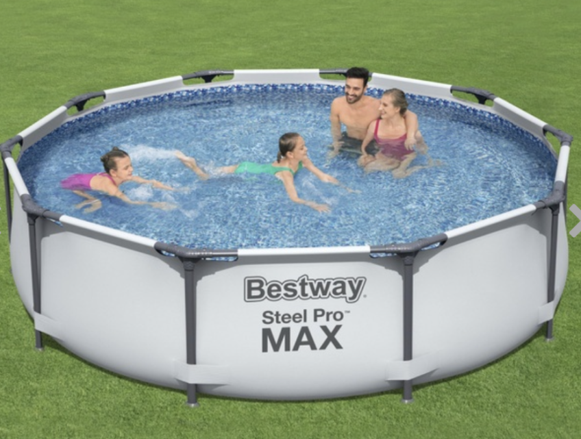 AUTO WIN Bestway SteelPro Max Metal 10 Feet x 30 Inches Pool Set 17