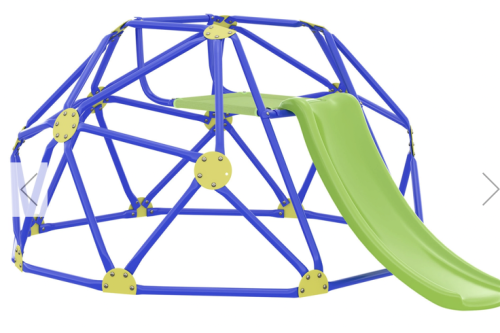 MID-DAY AUTO WIN - 6.3FT Dome Climber with Slide, 2 in 1 Kids Climbing Set - Blue - 24/05