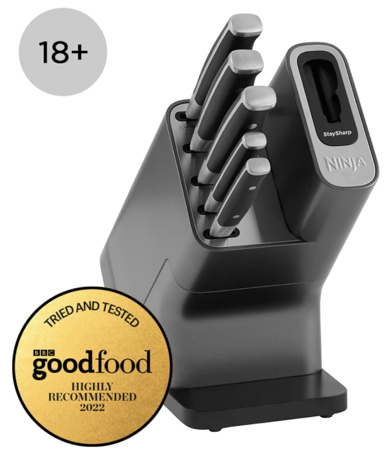 Ninja Foodi StaySharp Knife Block with Integrated Sharpener 5Piece