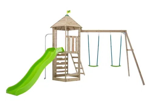 Tp Castlewood Beeston Wooden Swing Set & Slide - Fsc® - 26/05