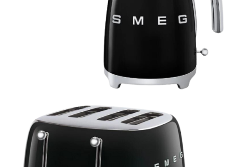AUTO WIN-SMEG KETTLE & TOASTER BLACK