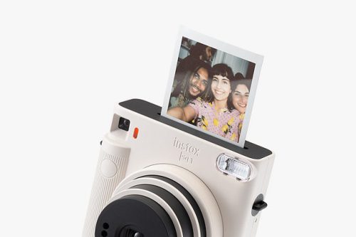 AUTO WIN-Fujifilm Instax SQUARE SQ1 Instant Camera with Selfie Mode, Built-In Flash & Hand Strap, Chalk White