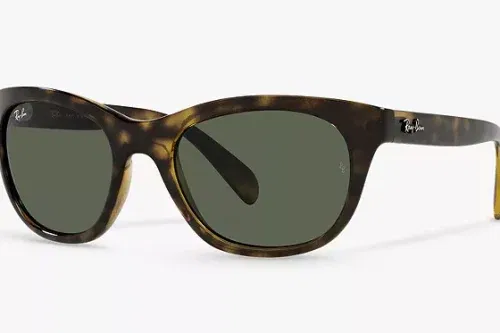 AUTO WIN - Ray-Ban RB4216 Women's Square Sunglasses, Havana/Green - 28/06