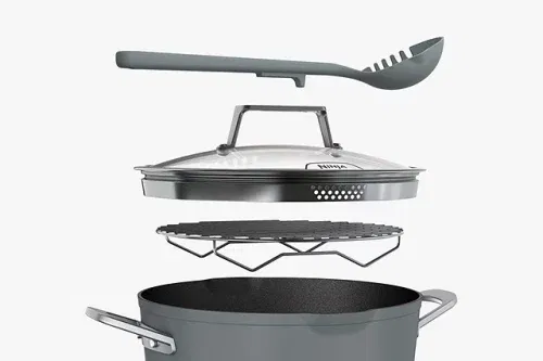 Ninja Foodi ZEROSTICK Forged Aluminium Non-Stick 8-in-1 PossiblePot, 27cm, Sea Salt Grey - 06/07