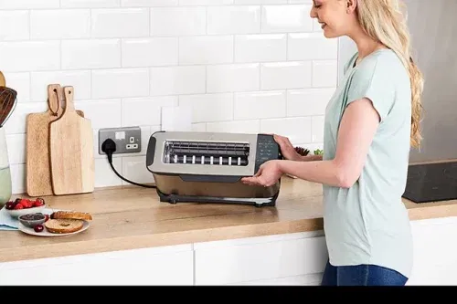 Ninja ST202UK Foodi 3-in-1 Toaster, Grill & Panini Press, Stainless Steel - 06/07