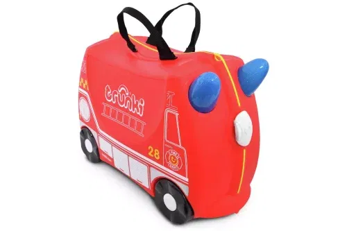 AUTO WIN - Trunki Frank Firetruck 4 Wheel Hard Ride On Suitcase - Red - 02/07