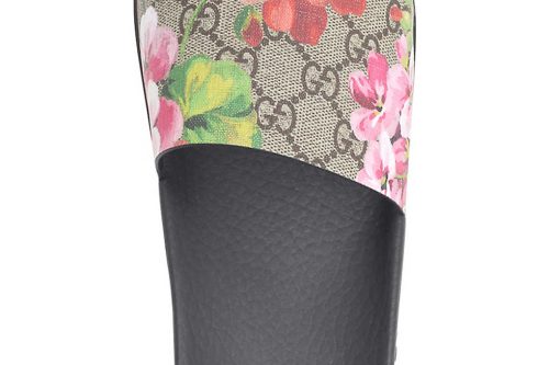AUTO WIN-GUCCI Pursuit floral-print leather sliders