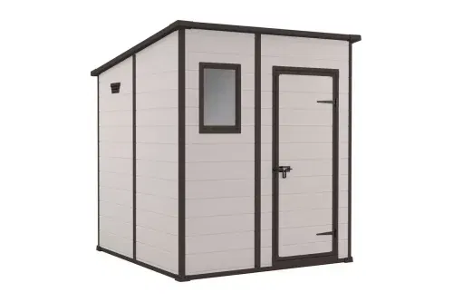 Keter Manor Pent Garden Storage Shed 6 x 6ft – Beige/Brown - 06/07