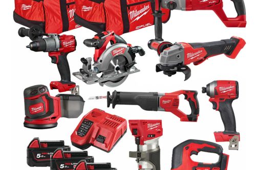 Milwaukee M18KIT4 18V Cordless 9 Piece Kit with 3x 5.0Ah Batteries