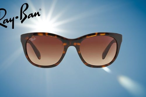 AUTO WIN - Ray-Ban RB4194 Unisex Square Sunglasses, Havana/Brown - 06/06