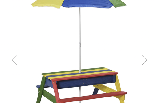 MIDDAY AUTO WIN - Kids Garden Table Chair Set with Sand box - Multi - 23/06