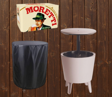 AUTO WIN - GARDEN COOLER TABLE, WITH COVER & BEER - 30/06