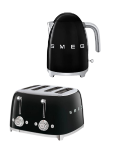 SMEG KETTLE & TOASTER BLACK