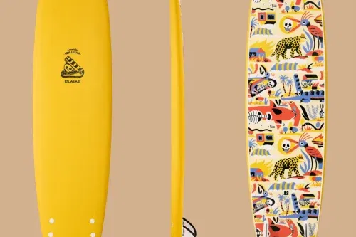 FOAM SURFBOARD 500 7'8", Loïc LUNIA limited series. Supplied with a leash and fins. - 16/06