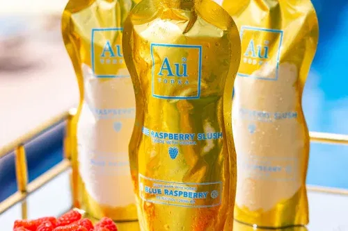 AFTERNOON AUTO WIN - AU VODKA BLUE RASPBERRY SLUSH POUCH 24PK - 10/07