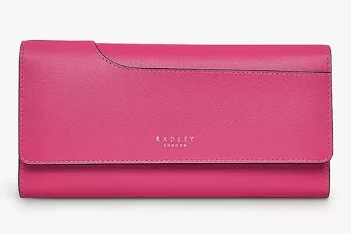Radley Pockets 2.0 Large Flapover Matinee Leather Purse, Cerise