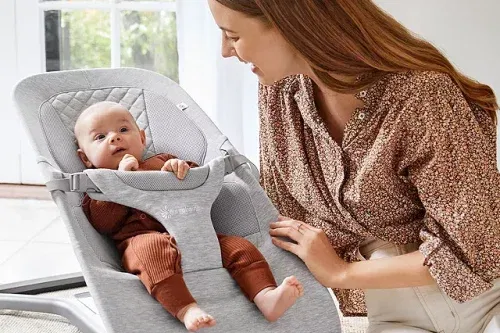 Ergobaby 3-in-1 Evolve Baby Bouncer, Light Grey - 23/08