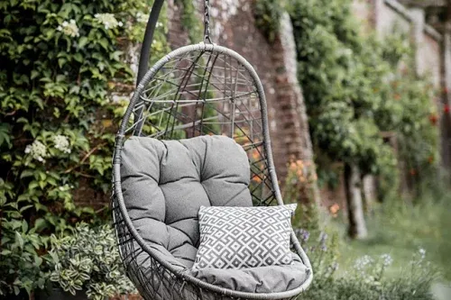 LG Outdoor Monaco Garden Swing Seat Egg Chair, Stone