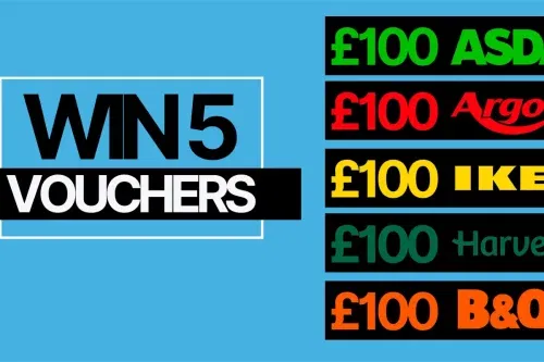 AUTO WIN - WIN A VOUCHER BUNDLE WORTH £500 - 18/08
