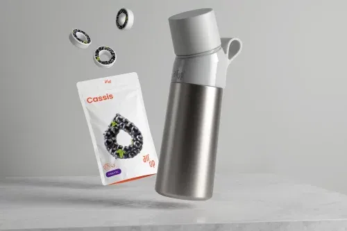 AFTERNOON AUTO WIN - AIR UP 480 ml Classic Silver Steel Bottle incl. Pods & Brush - 27/07