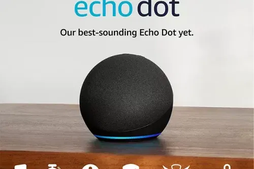 MORNING AUTO WIN - Amazon Echo Dot Smart Speaker with Alexa Voice Recognition & Control, 5th Generation (2022), Charcoal - 13/08