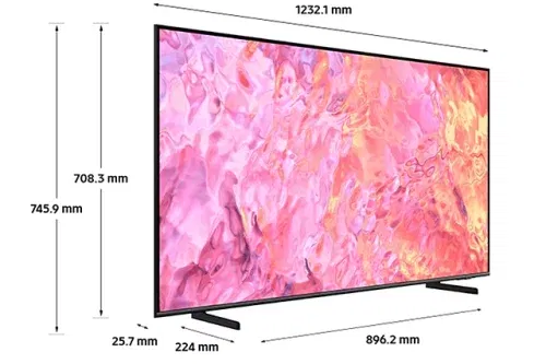 Samsung QE55Q65C (2023) QLED HDR 4K Ultra HD Smart TV, 55 inch with TVPlus, Black - 22/08