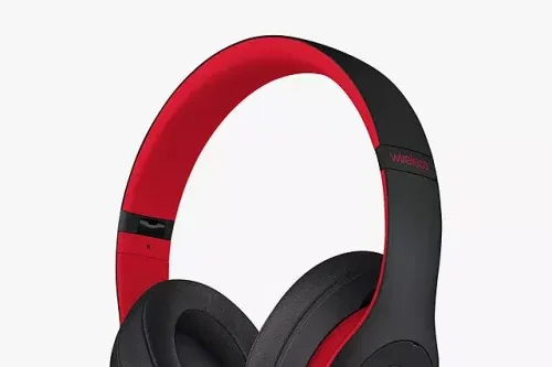 Beats Studio³ Wireless Bluetooth Over-Ear Headphones with Pure Adaptive Noise Cancelling & Mic/Remote, Defiant Black/Red - 11/08