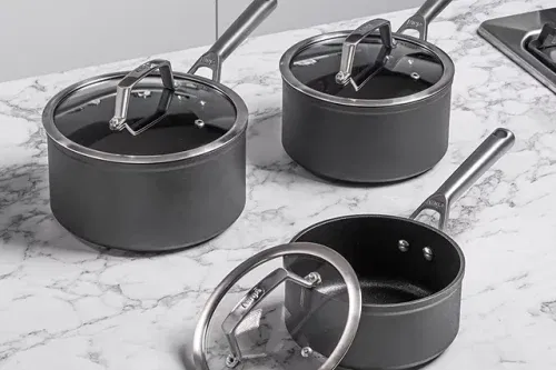 AUTO WIN - Ninja Foodi ZEROSTICK Hard Anodised Aluminium Non-Stick Saucepan Set, 3 Piece - 27/08