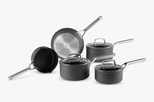 Ninja Foodi ZEROSTICK Hard Anodised Aluminium Non-Stick Frying Pan & Saucepan Set, 5 Piece