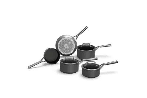AUTO WIN - Ninja Zerostick Aluminium 5 Piece Non Stick Pan Set - Grey - 18/08