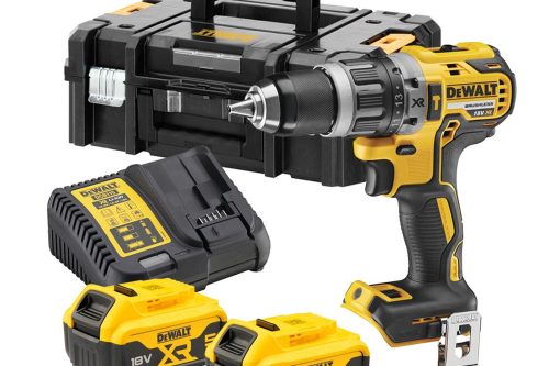 DeWalt DCD796P2-GB 18V XR Brushless Combi Drill with 2x 5.0Ah Batteries