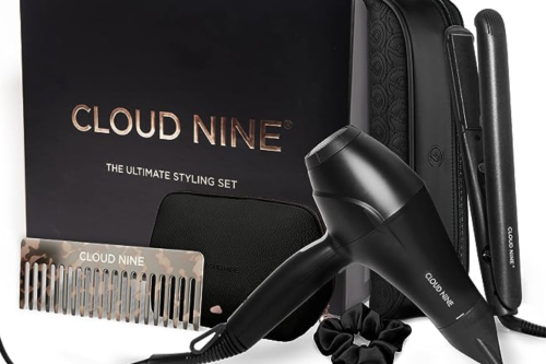 CLOUD NINE Ultimate Styling Set - Touch Iron Hair Straightener and Airshot Hair Dryer Duo - 24/08